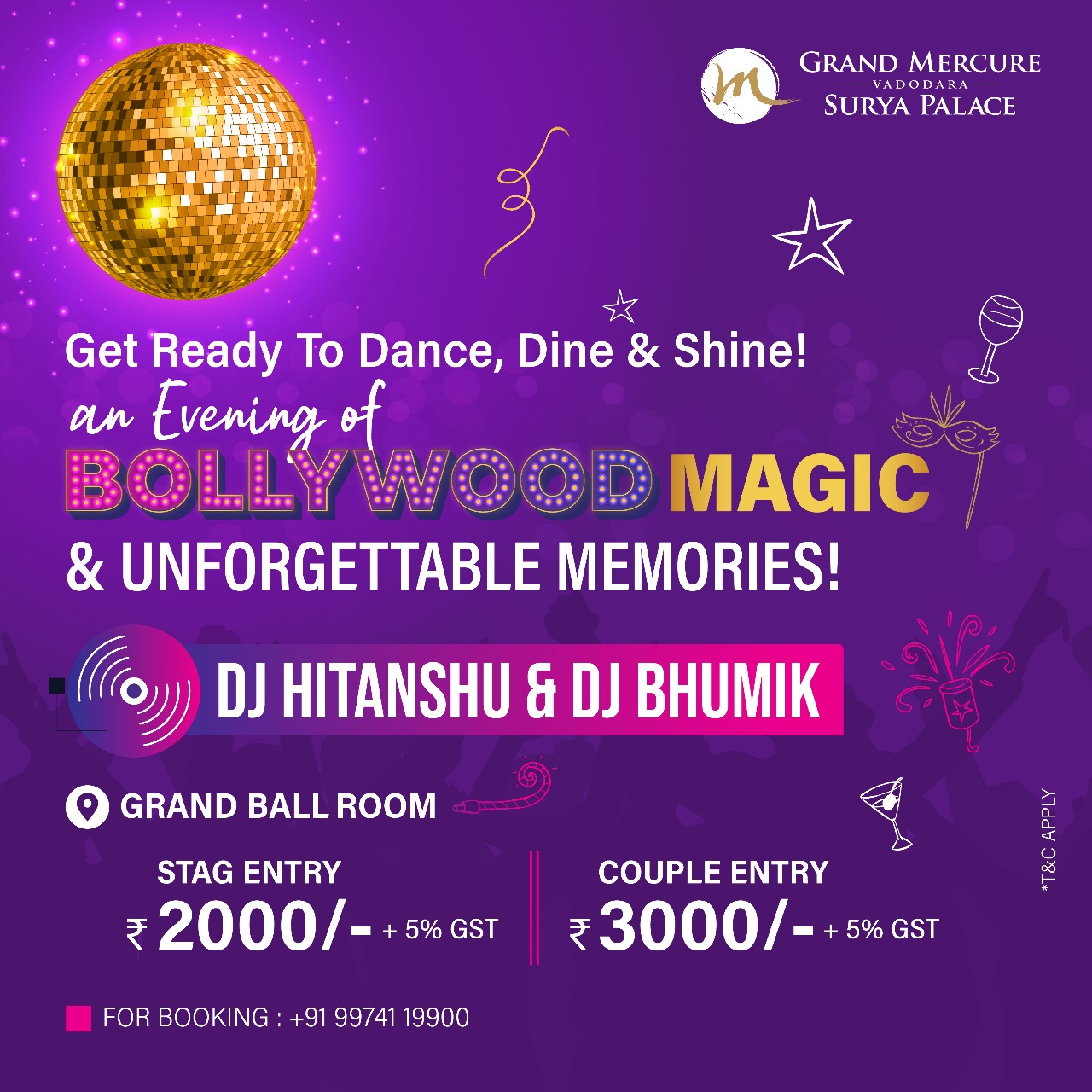 31st Party Celebrations At Surya Palace Vadodara