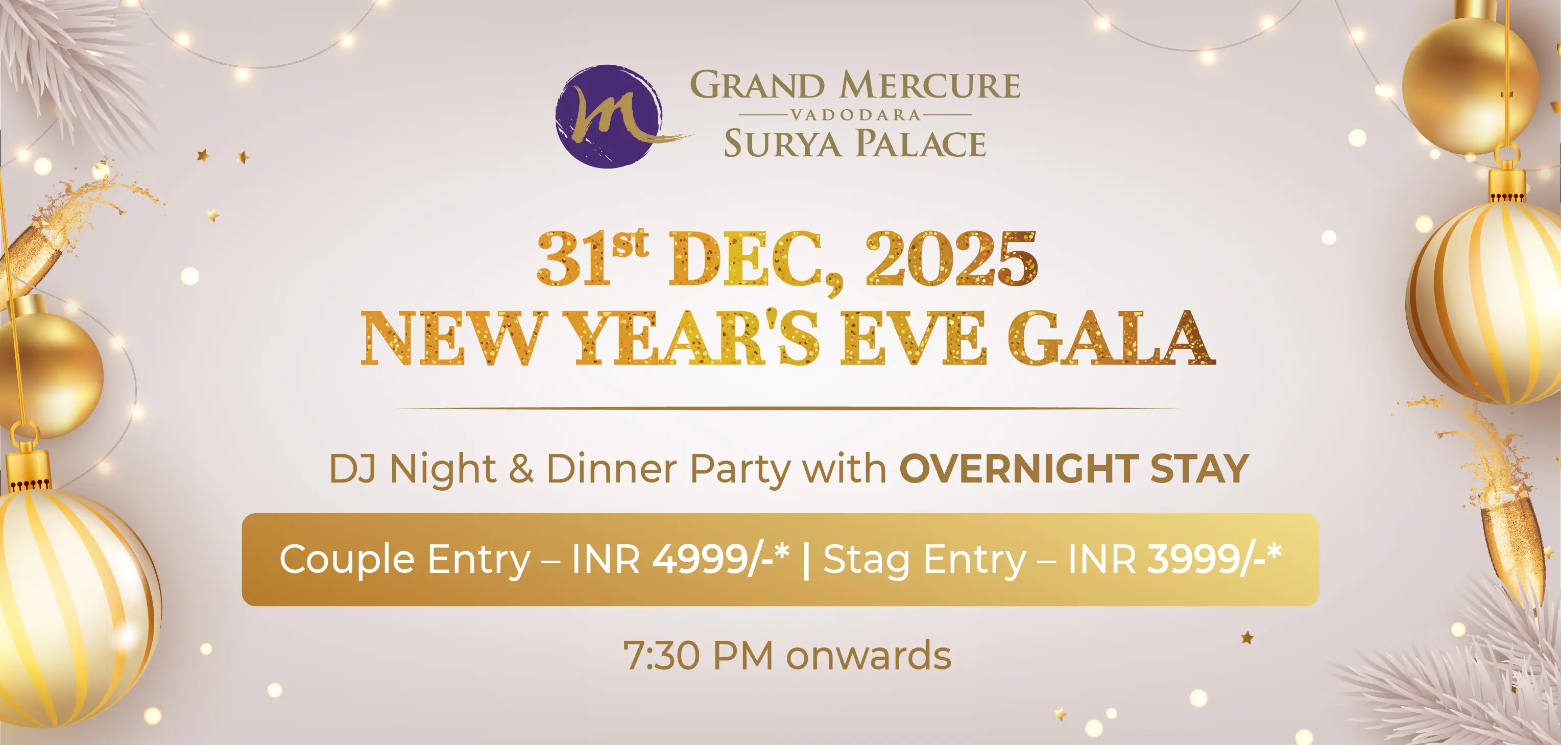 New Year's Eve 2025-26 Event & Party In Vadodara