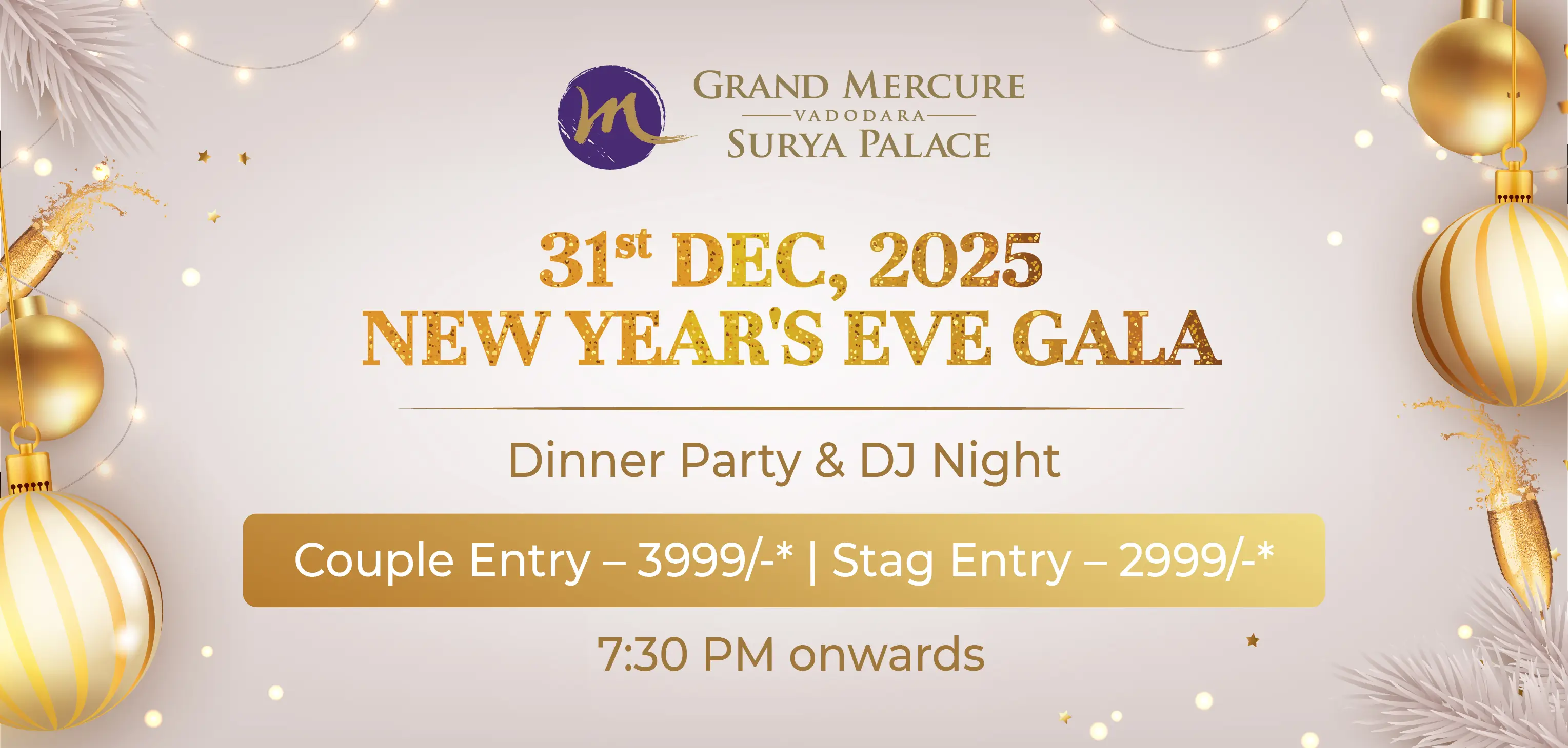 New Year's Eve 2025-26 Event & Party In Vadodara